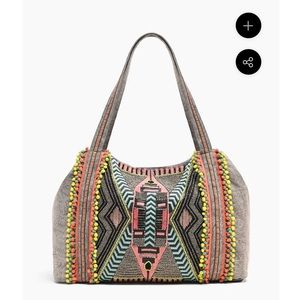 America and Beyond beaded tote.